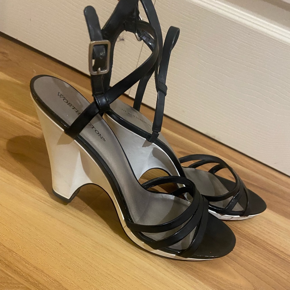 Black and White dressy heels